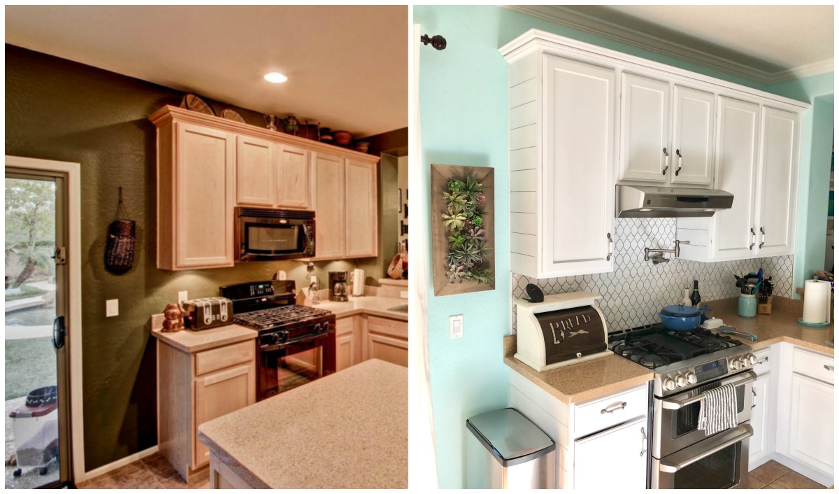 two kitchens side by side comparison