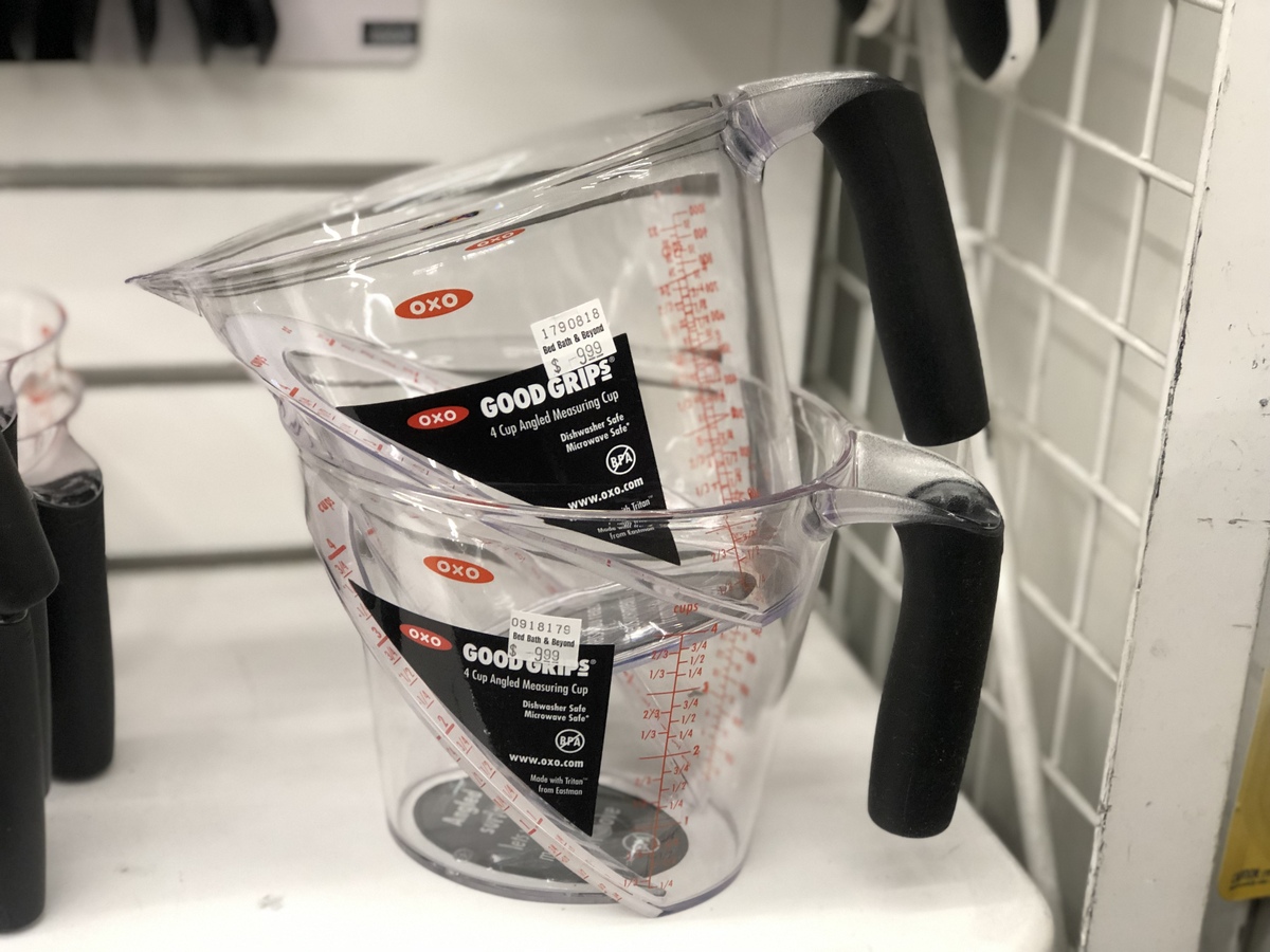 Good Grips angled measuring cups stacked