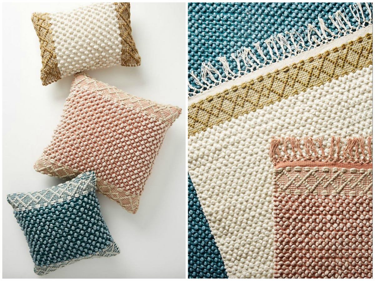 Joanna Gaines for Anthropologie pillows and rugs collection