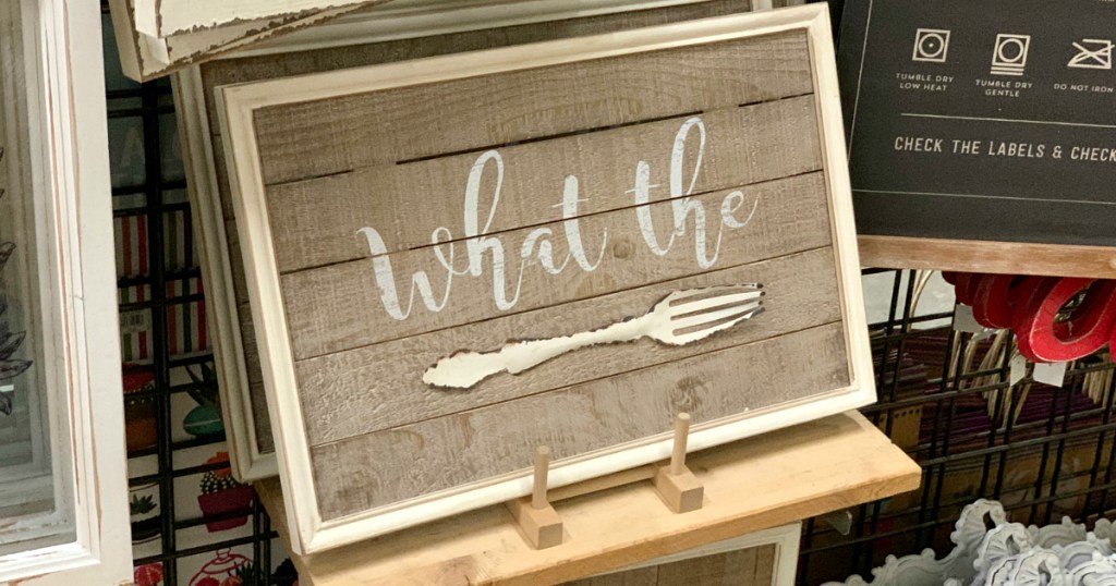 What the Fork rustic wall sign World Market