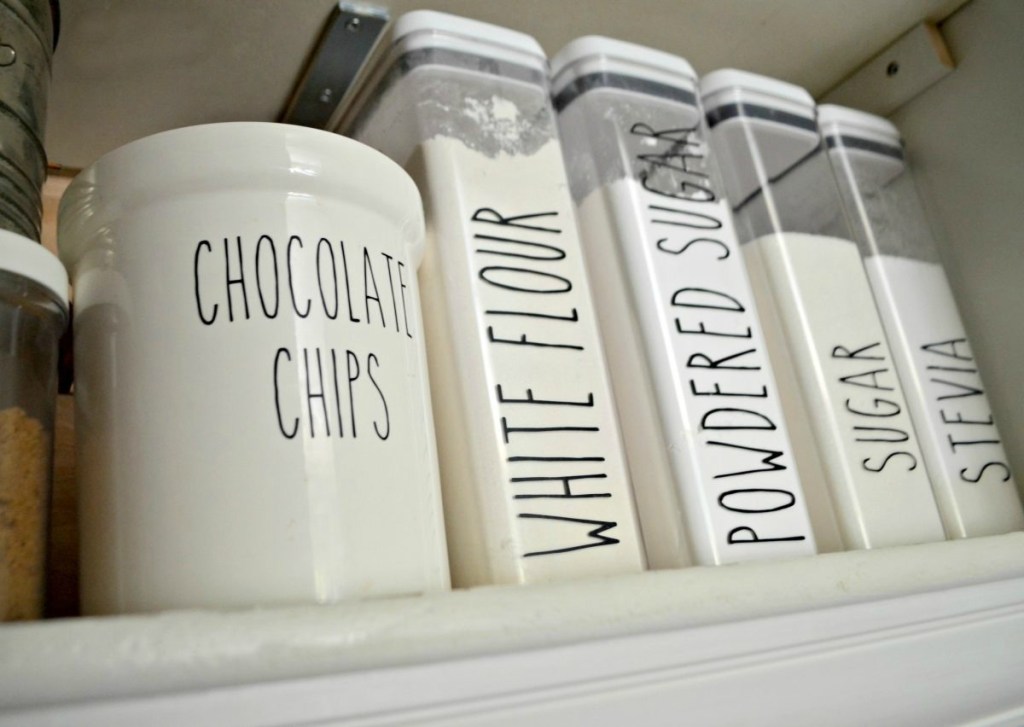 kitchen canisters with rae dunn inspired labels 