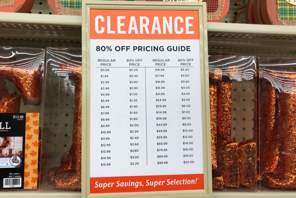 hobby lobby clearance pricing