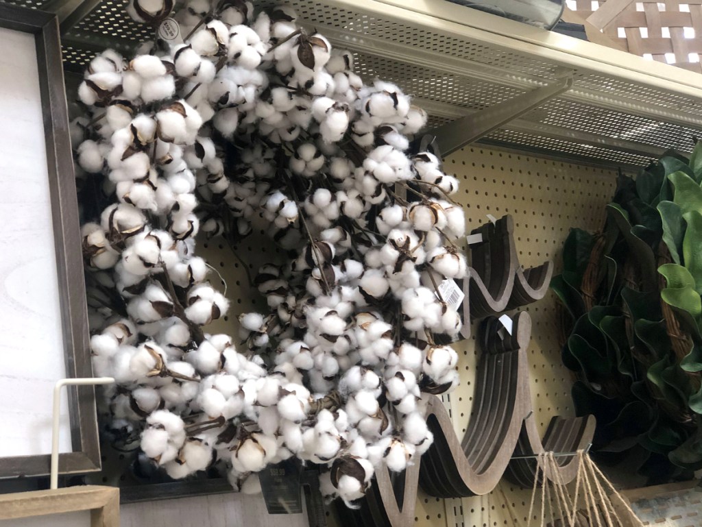 hobby lobby cotton wreath lookalike