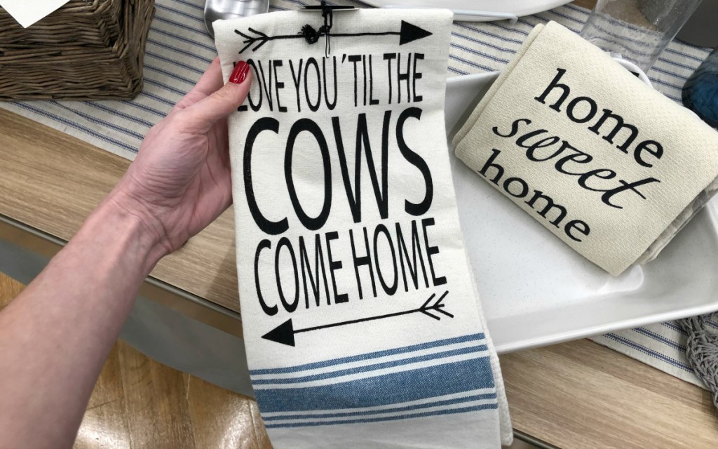 Bee Willow Cows towels