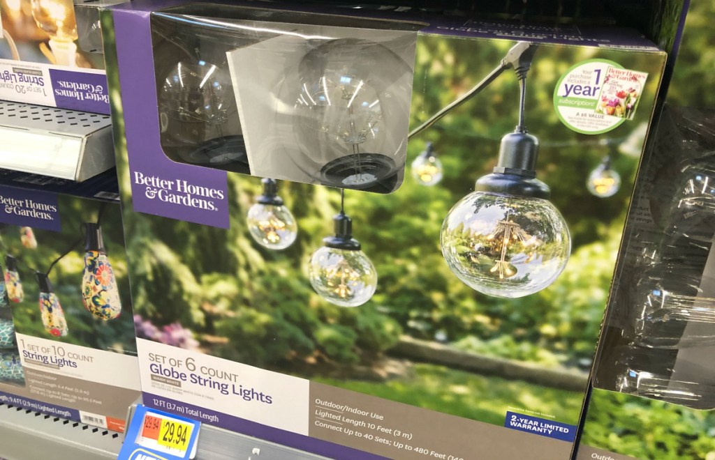 Better Homes & Gardens Globe lights