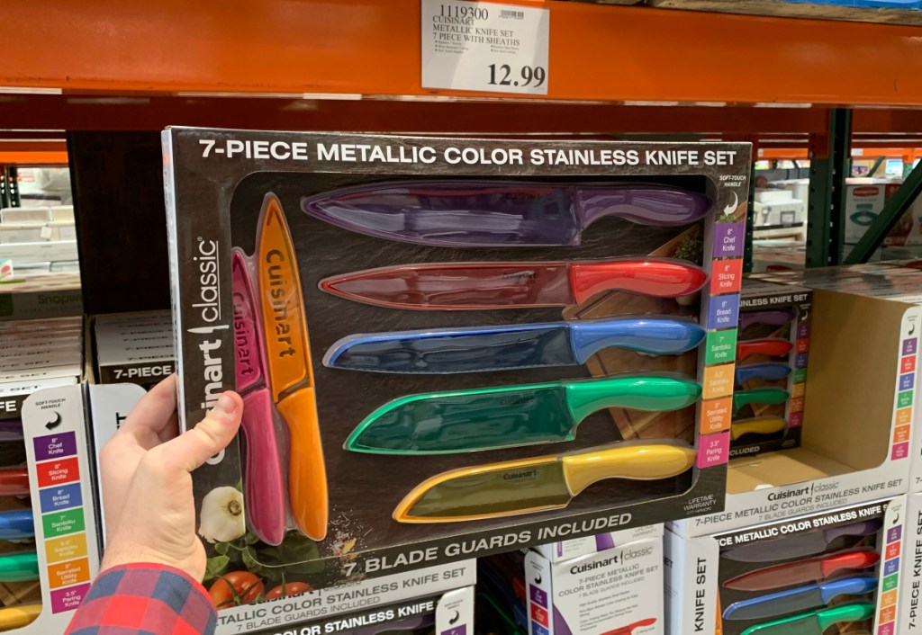 Cuisinart metallic knife set at Costco