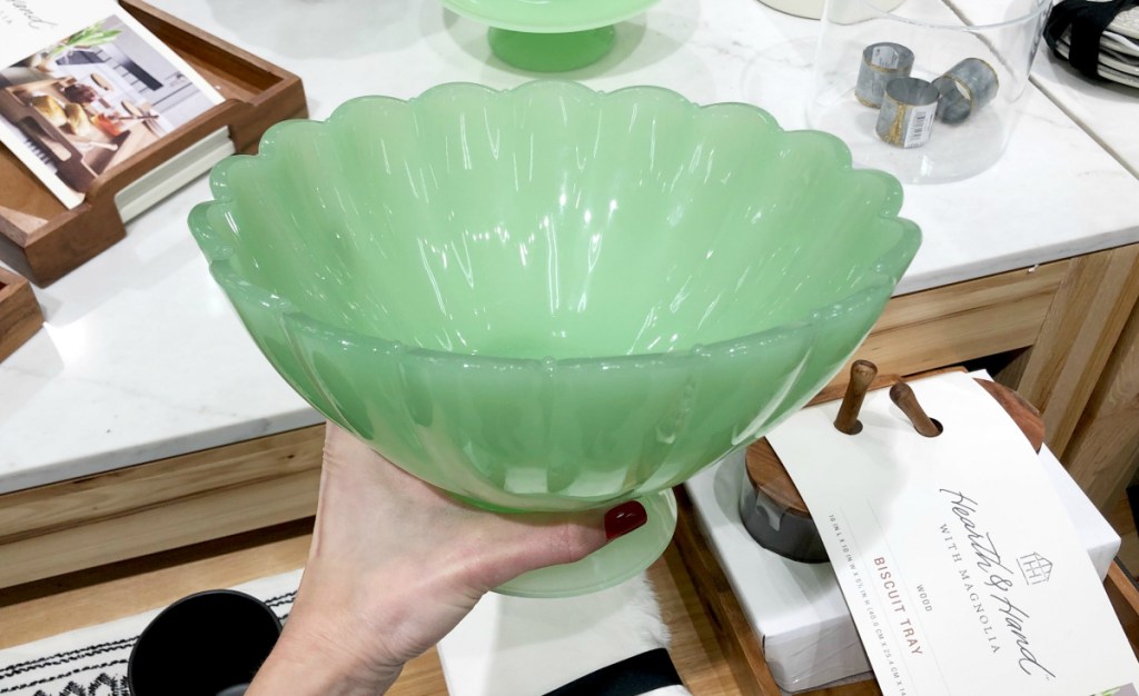 Green pedestal bowl at Target