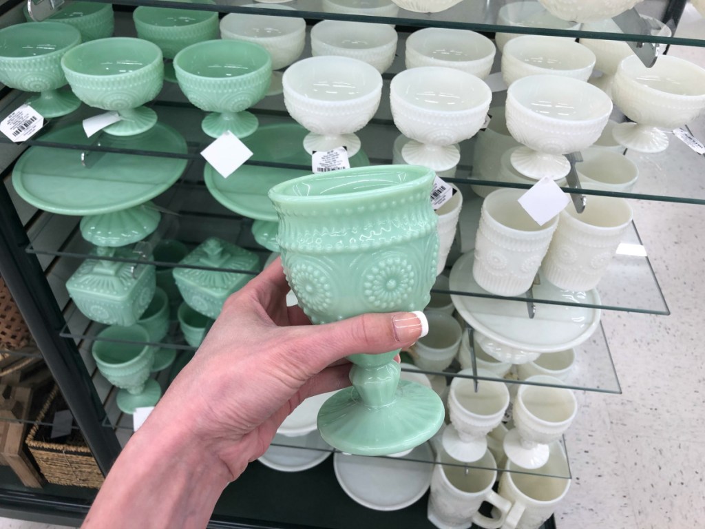 Milk Glass goblet at Hobby Lobby