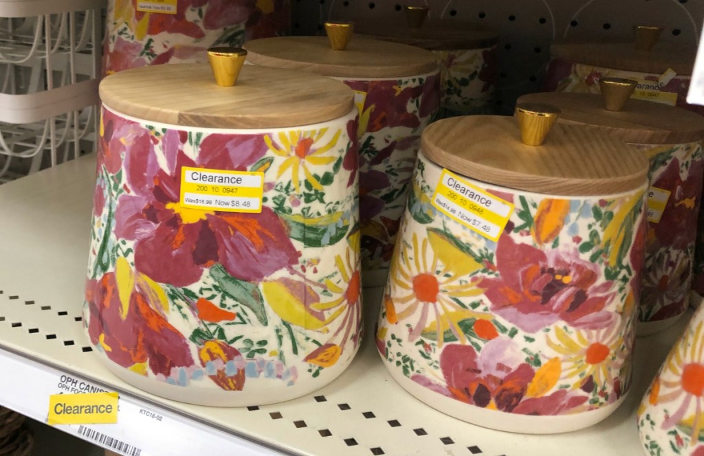 Opalhouse floral medium large jars