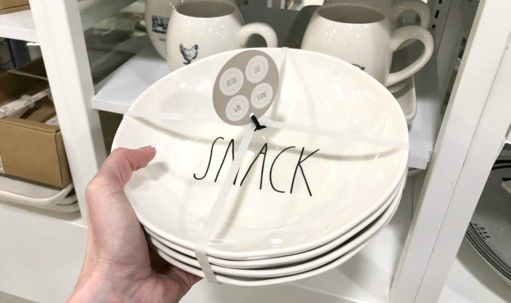 Rae Dunn snack plates at TJ Maxx