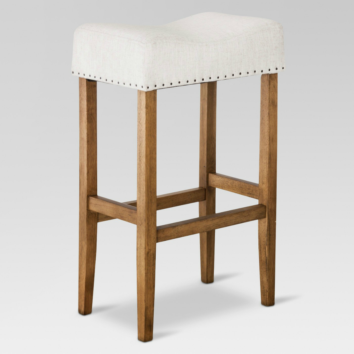 Threshold Rumford Saddle 29" Barstool in Flax Linen