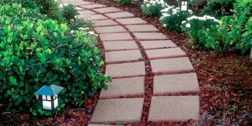 Create a Beautiful Pathway with Square Patio Stones (And They’re Just $1 Each at Lowe’s!)
