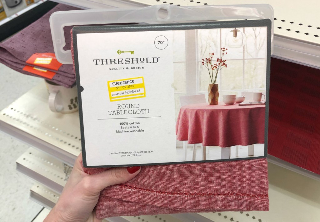 Threshold red tablecloth at Target
