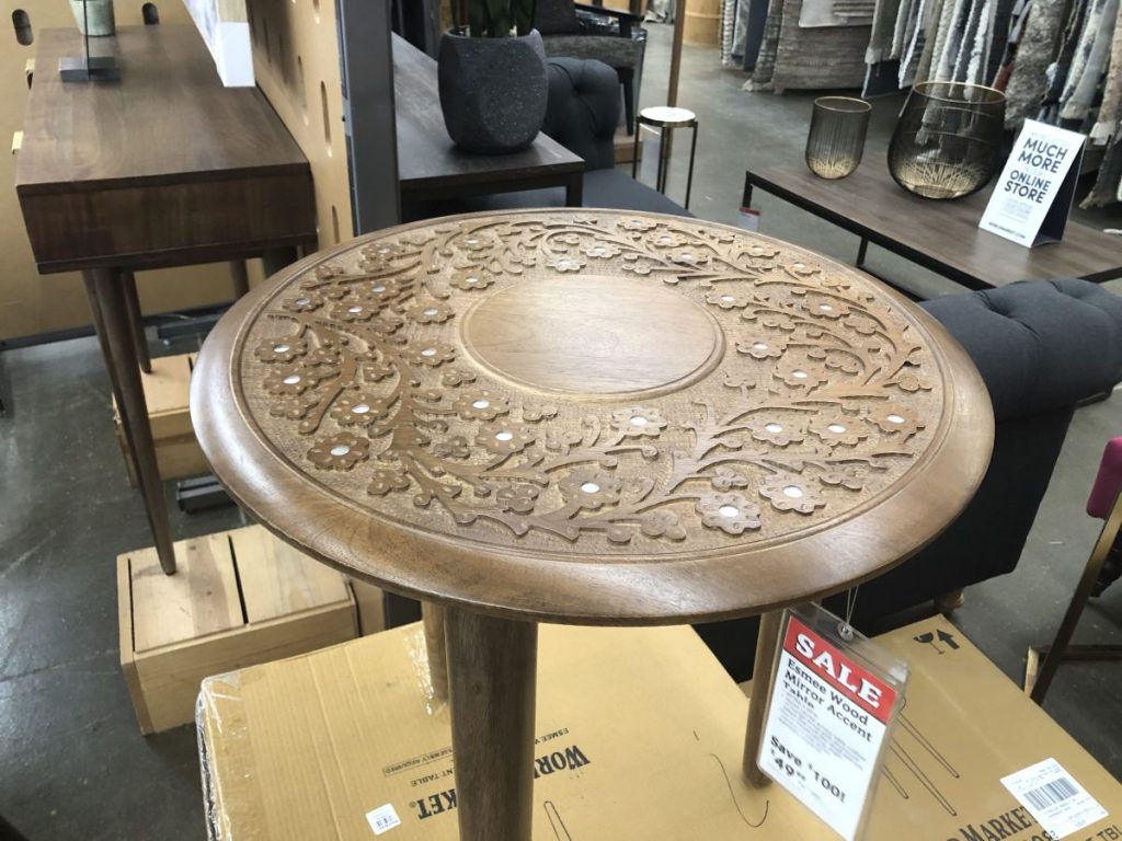 Shopping For A Beautiful Side Table This World Market Carved