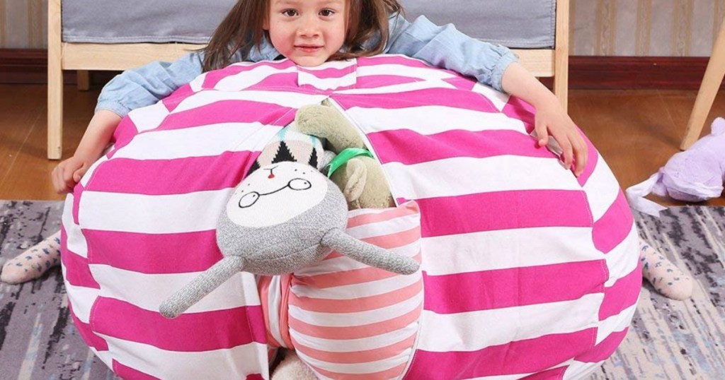 bean bag filled with stuffed animals 