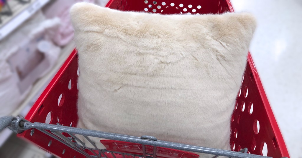 target pillows — cream faux fur large oversized pillow