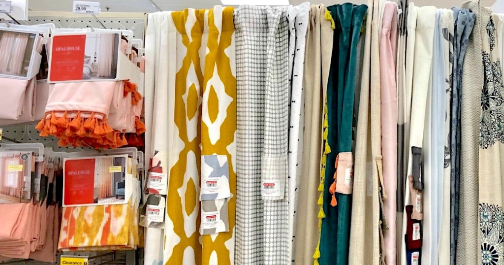 Colorful window treatments from Target 