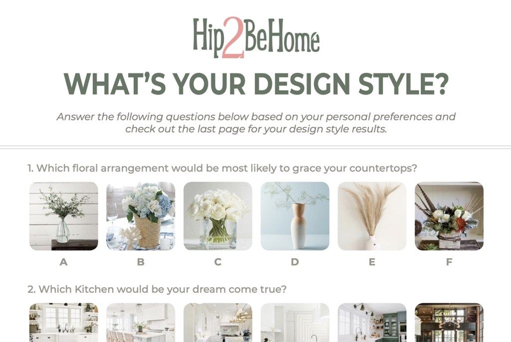 Hip2BeHome design quiz
