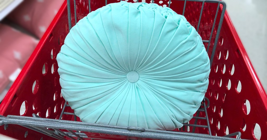 target pillows — round teal velvet opalhouse pillow