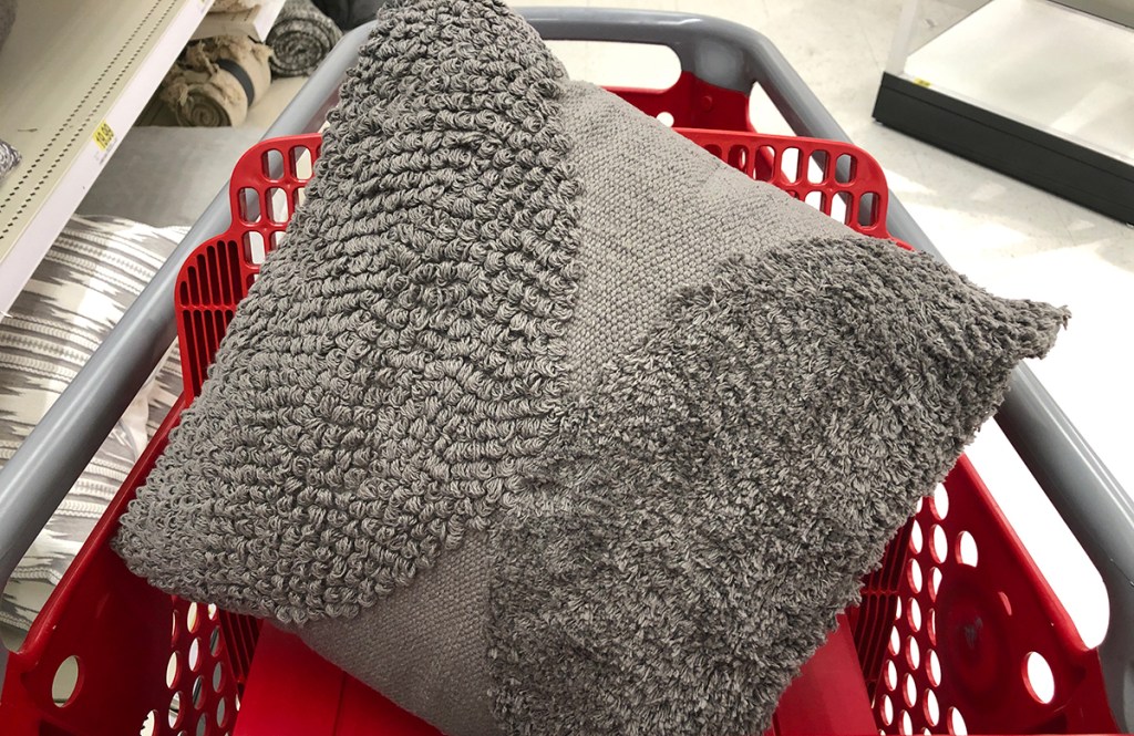 target pillows — textured grey throw pillow