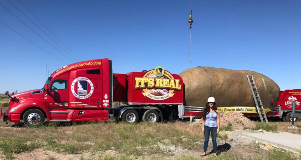 Big Idaho Potato Hotel on a semi truck