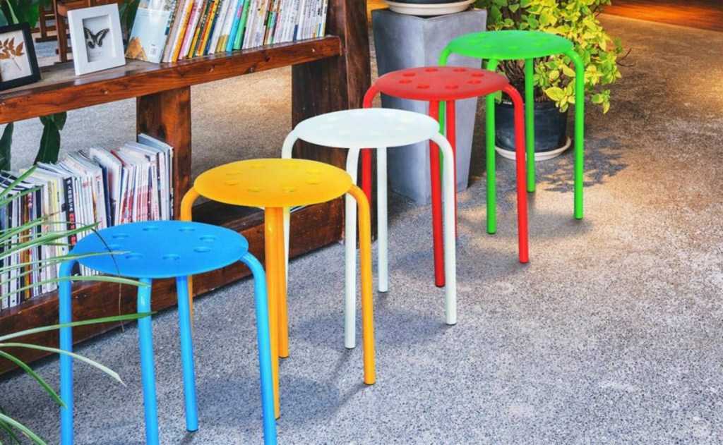 Colorful Stackable Stools (set of 5)