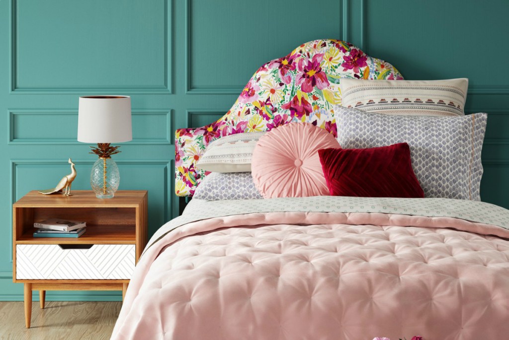 Decorative pink pillow at Target