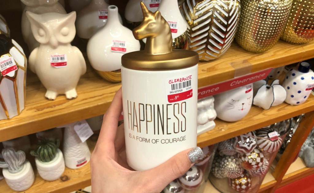 Happiness ceramic unicorn jar