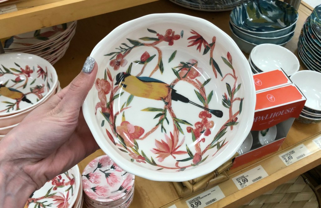 Opalhouse 31oz Melamine Bird Print Dining Bowl