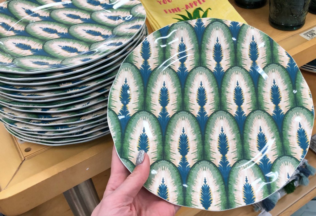 Opalhouse 8.9_ Melamine Peacock Feather Salad Plate