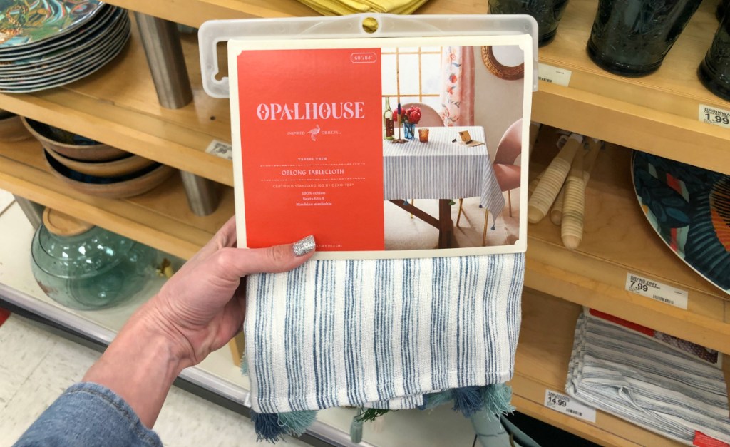 Opalhouse Blue Striped Tablecloth