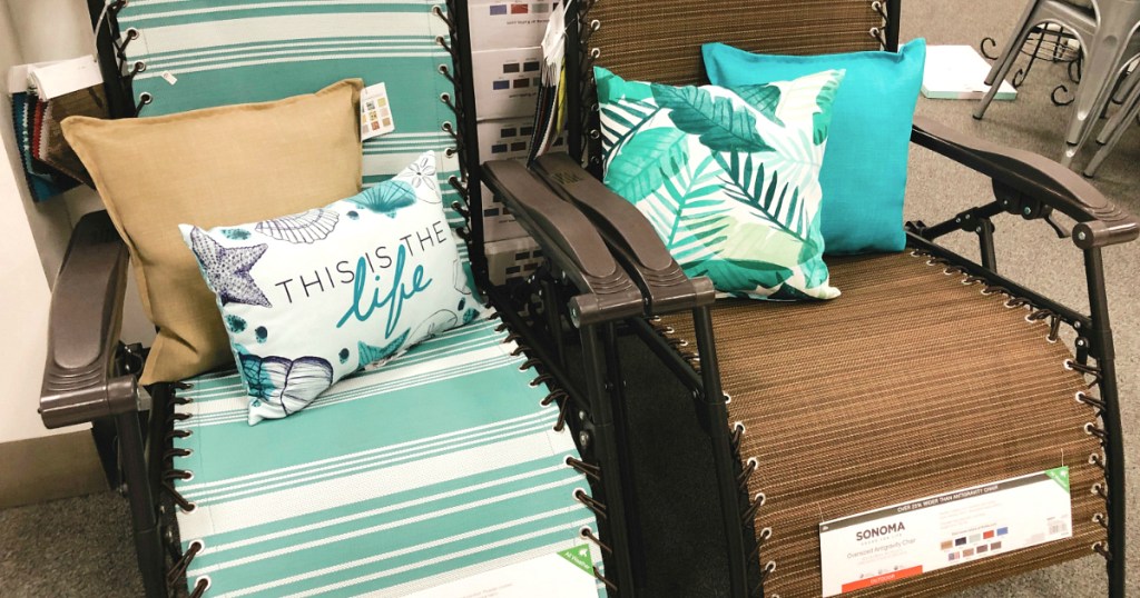 Sonoma Antigravity chair with pillows at Kohl's