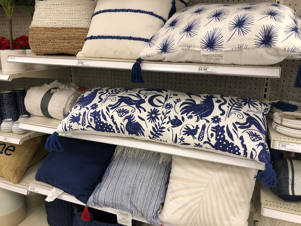 Decorative throw pillows at Target 