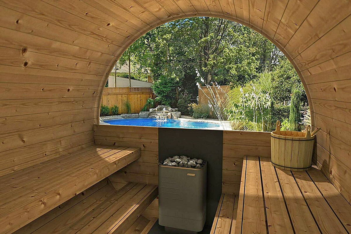 Allwood barrel sauna on Amazon