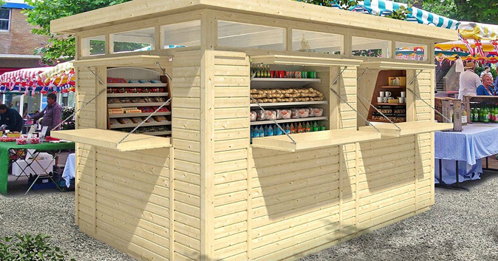 Allwood outdoor bar retail kiosk on Amazon