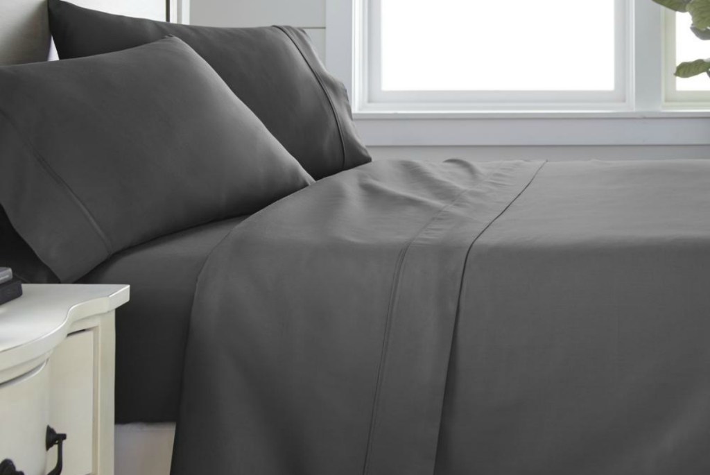 Becky Cameron Performance 6-Piece Bed Sheet Set - Gray