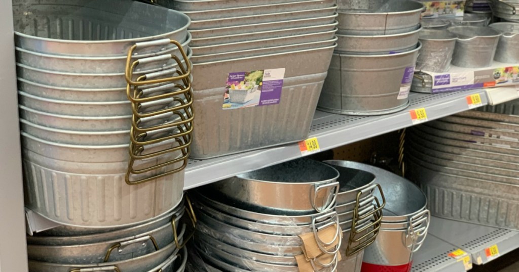 Better Homes & Garden galvonized metal storage containers 