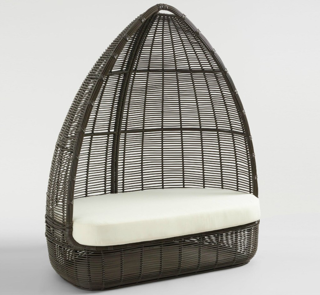 Dark Gray All Weather Wicker Maximus Egg Chair