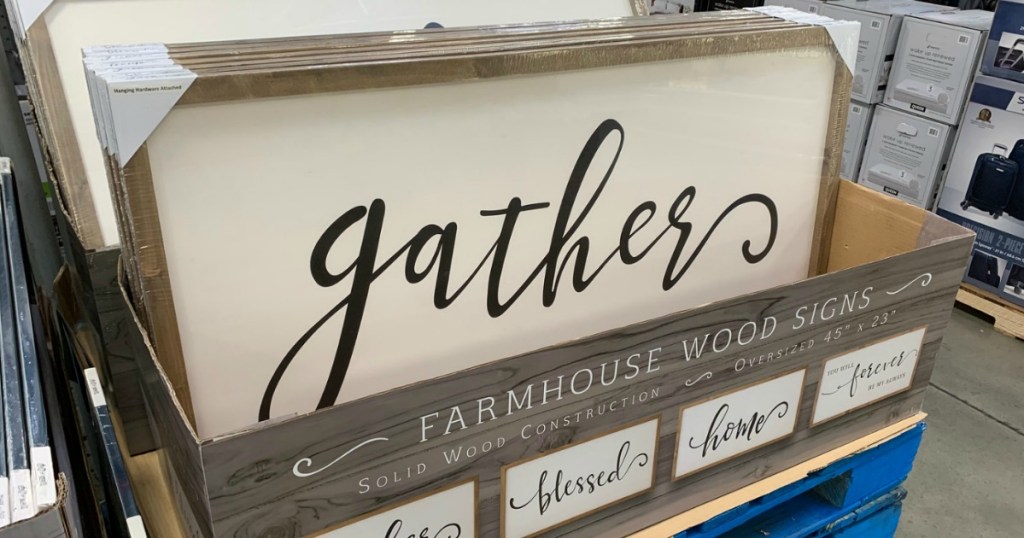 Gather Home Sign at Sam's Club 