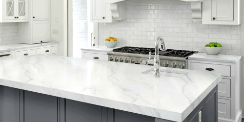 Have Outdated Countertops? This DIY Faux Marble Paint Kit Will Transform Your Kitchen for Under $90