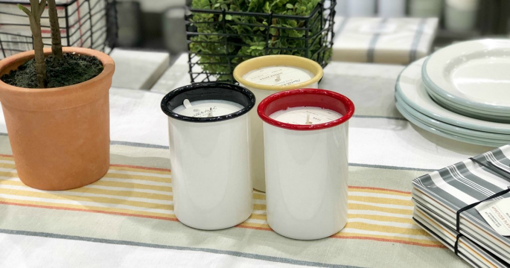 Hearth & Hand with Magnolia 14.5oz Enamelware Candle collection