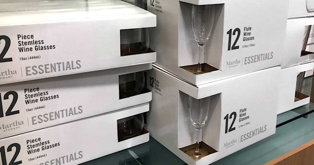 Martha Stewart 12-piece wine glass sets 