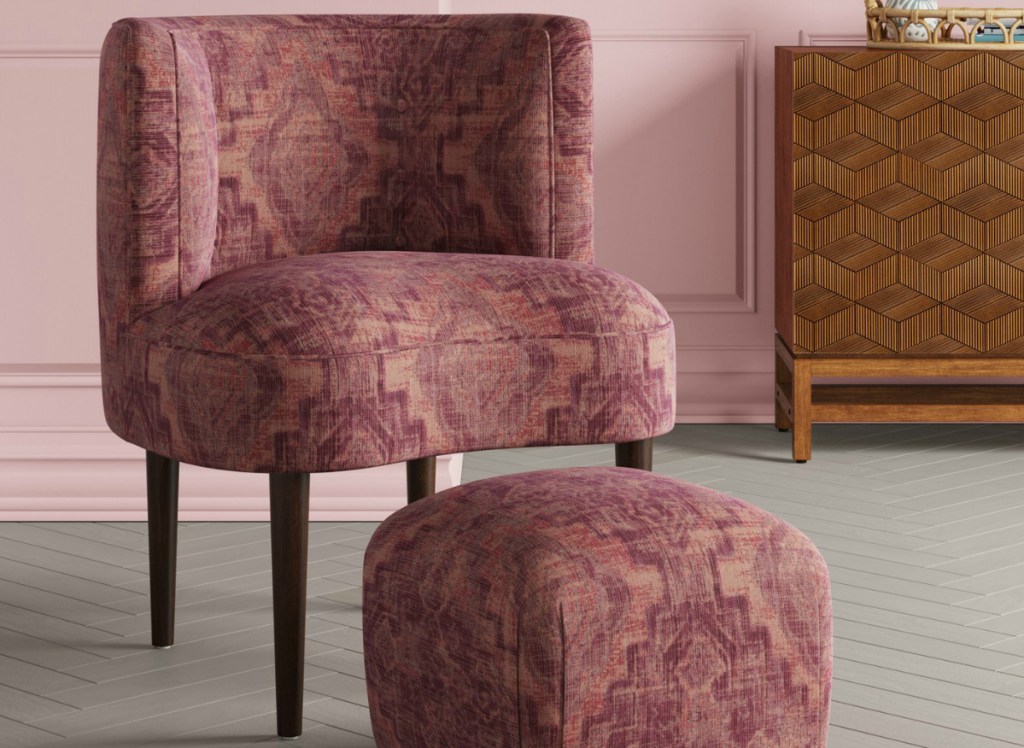 Opalhouse Clary Curved Back Accent Chair - Pink Textured