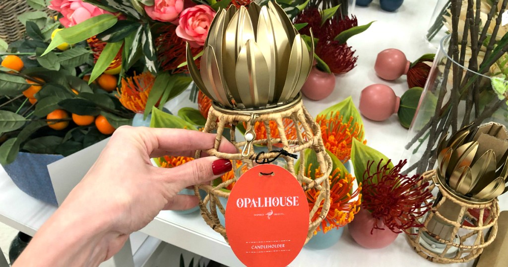 Opalhouse Pineapple Shaped Pillar Candle Holder Lantern