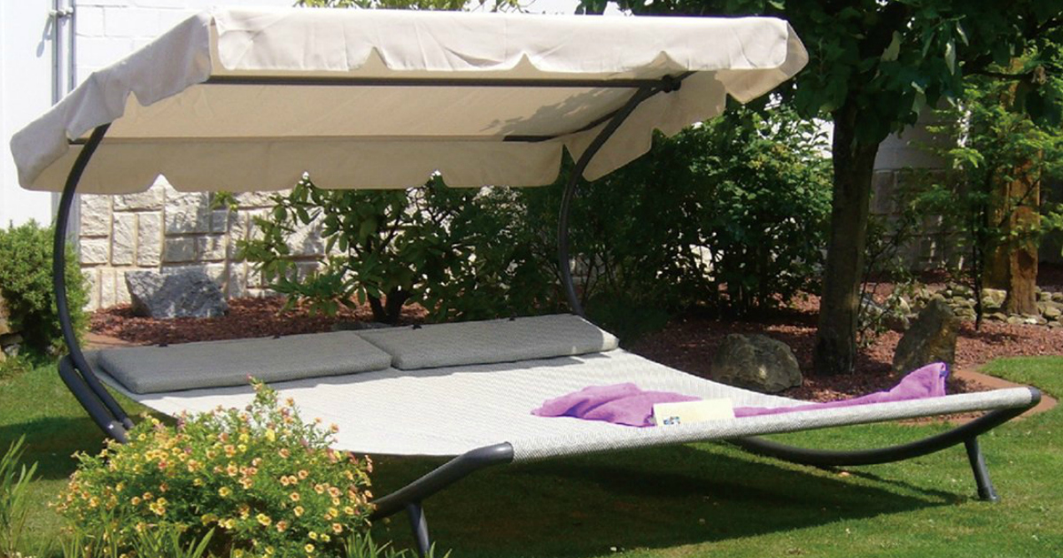 coral coast del rey double chaise lounge with canopy