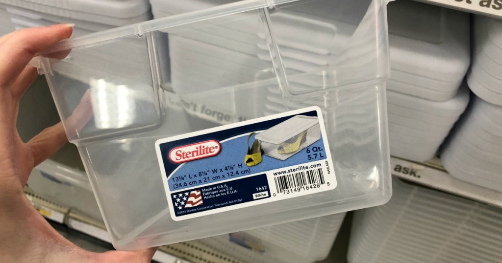 Sterilite storage bins at Target 