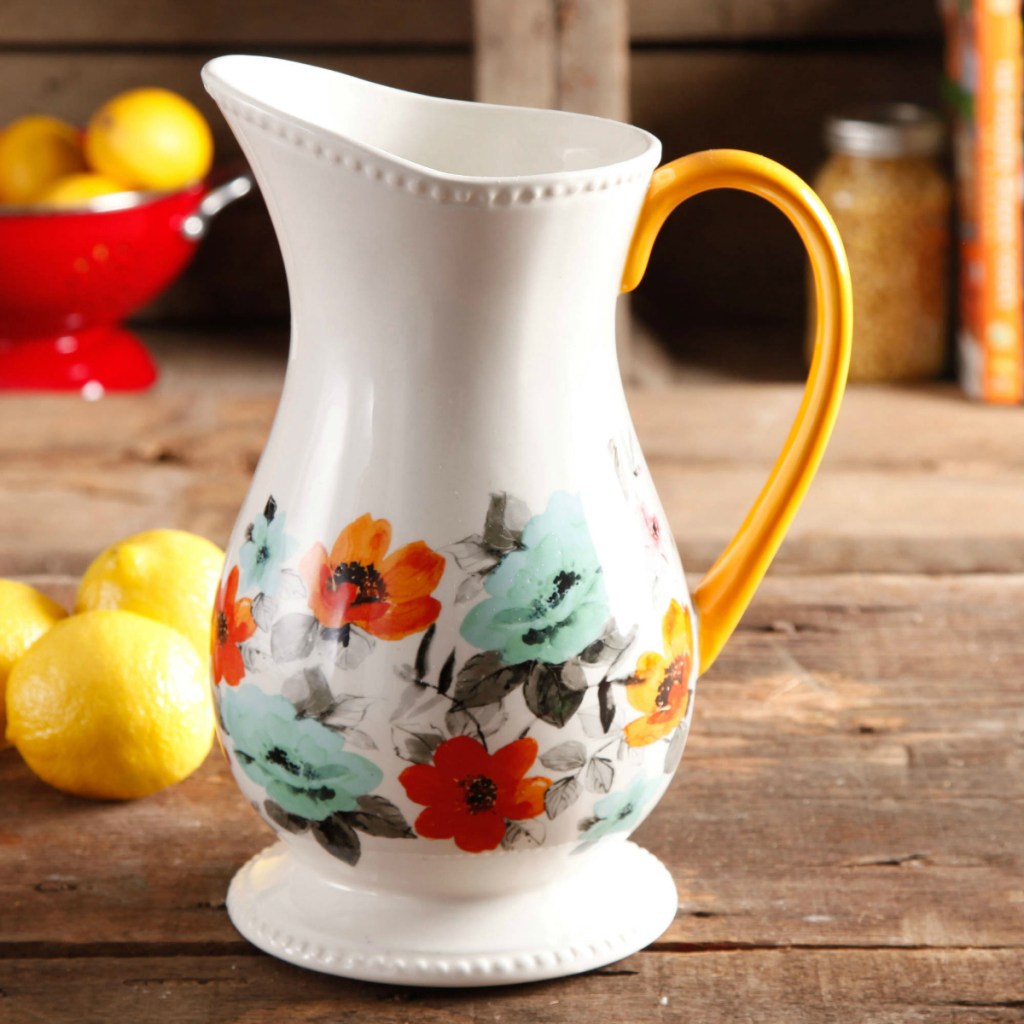 The Pioneer Woman Flea Market Decorated Floral 2-Quart Pitcher