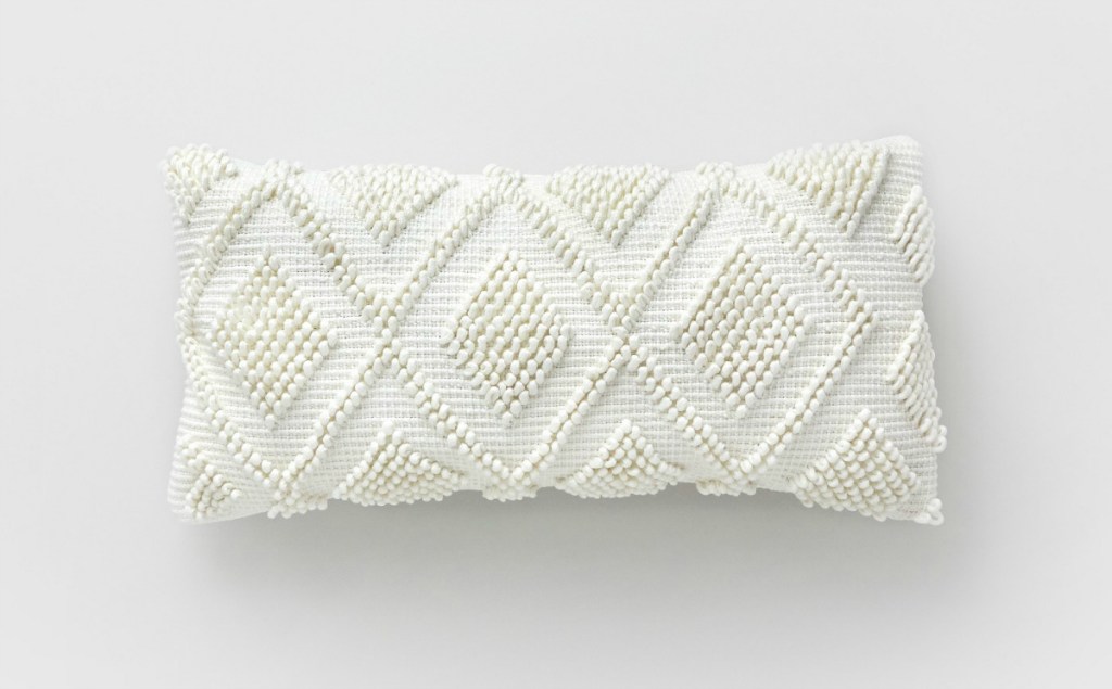 Threshold Square Looped Diamonds Outdoor Pillow