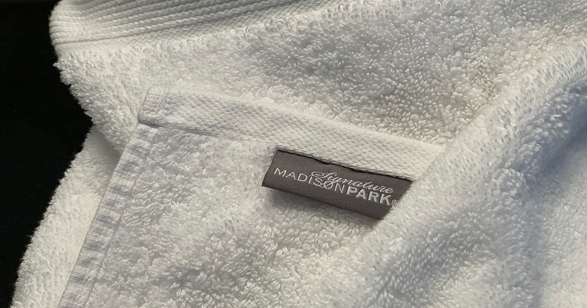 a Madison Park towel up close