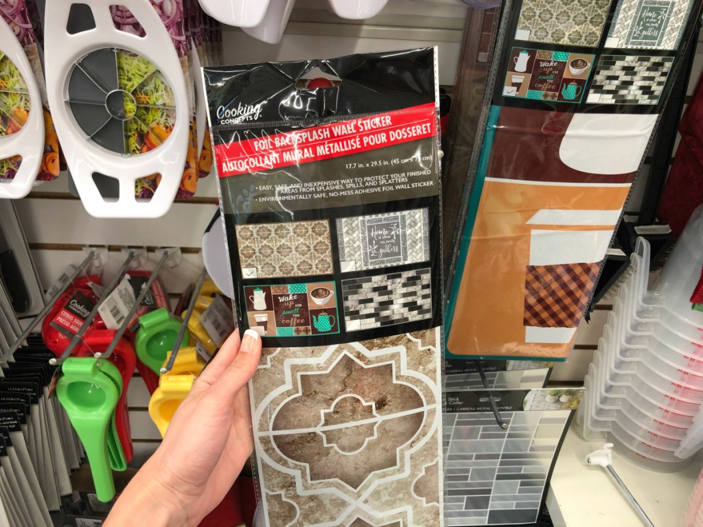DIY Peel & Stick Backsplash Tiles ONLY $1 at Dollar Tree